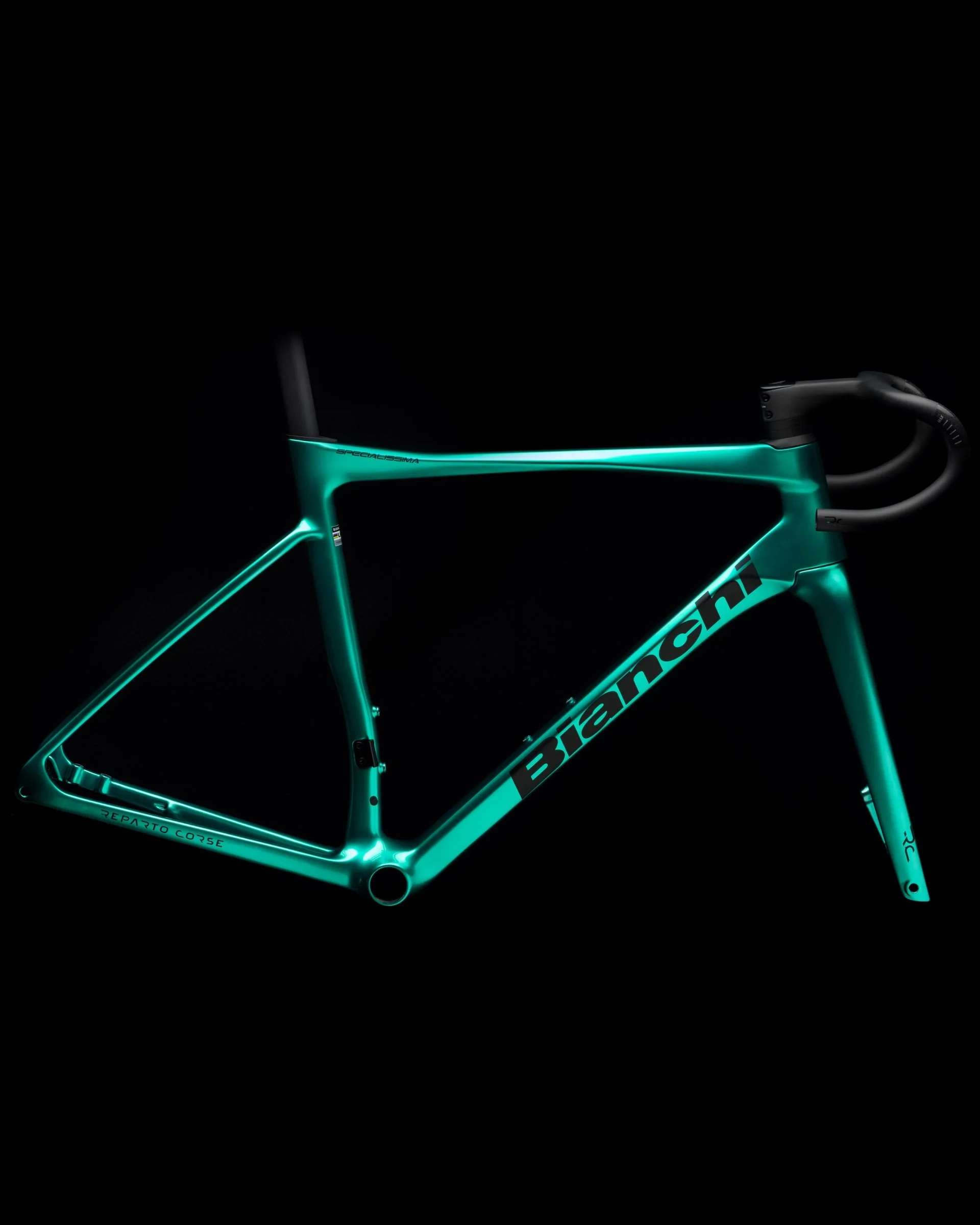 Officina Bianchi - Chromo Celeste egyedi festésű kerékpár váz
