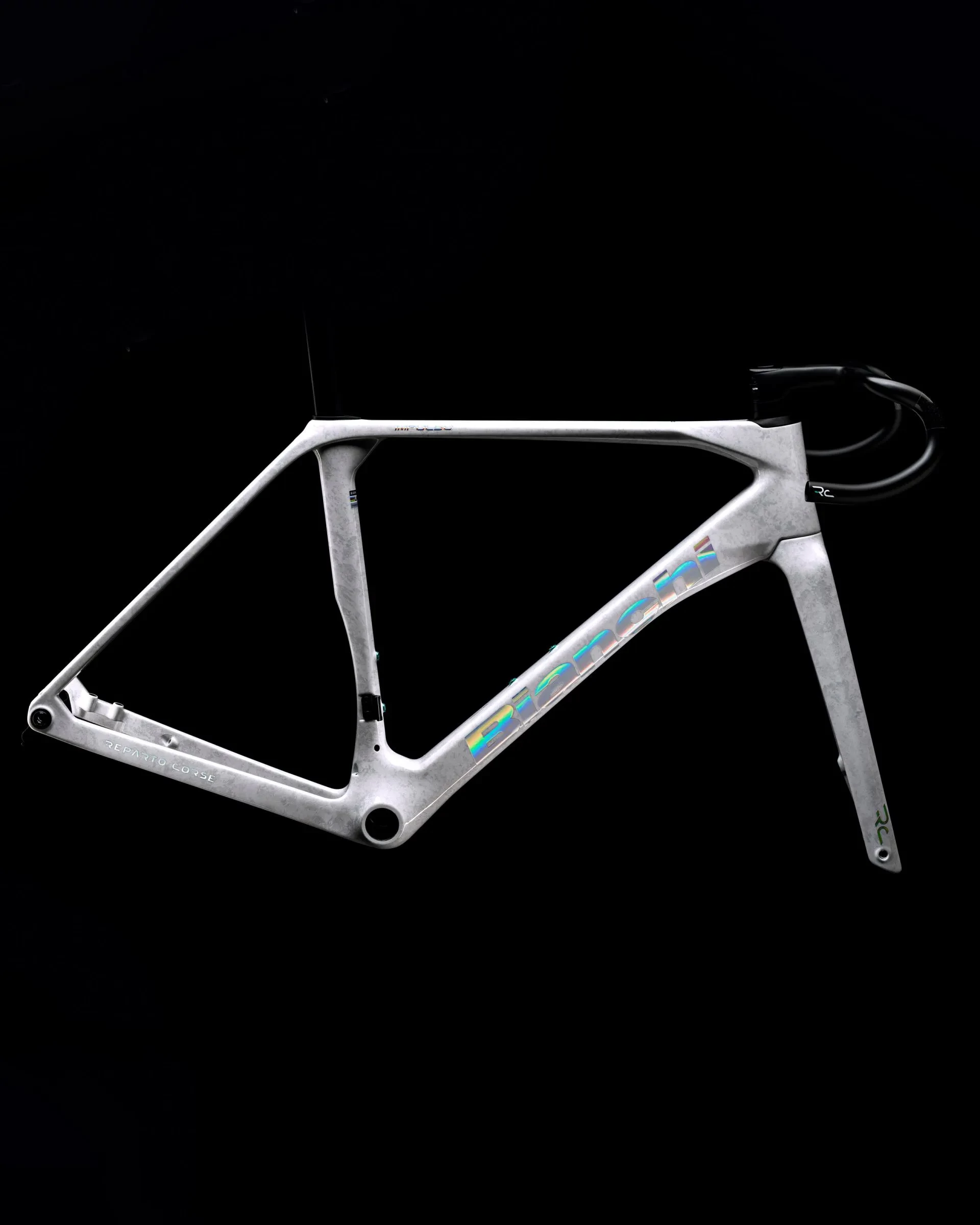 Officina Bianchi - Moon Landing White egyedi festésű kerékpár váz