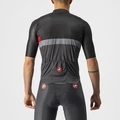 CASTELLI A BLOCCO Light Black/Red-Gray XXXL rövid ujjú mez