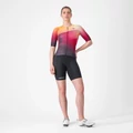 CASTELLI FREE SPEED 3 W Night Shade/Orange-Rose XL női triatlon rövid ujjú mez