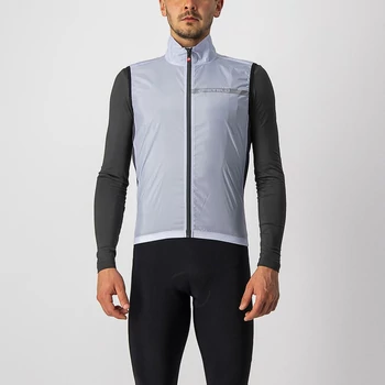 CASTELLI SQUADRA STRETCH Silver/Gray XS szélálló mellény