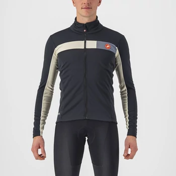 CASTELLI MORTIROLO 6S fekete/törtfehér/szürke XXL szélálló kabát