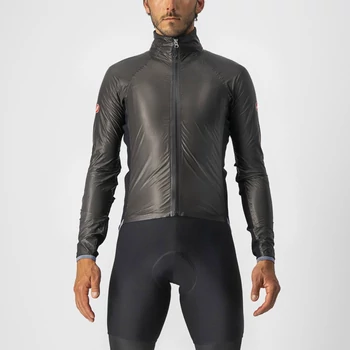 CASTELLI SLICKER PRO fekete XL szélálló hosszú ujjú esőkabát