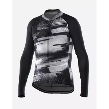 BICYCLE LINE GAVIA Black/White XL levehető hosszú ujjú mez