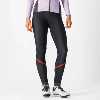 CASTELLI VELOCISSIMA DT Black/Hibiscus S női kantáros hosszúnadrág