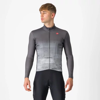CASTELLI UNLIMITED THERMAL Dark Gray/Gray XXXL hosszú ujjú mez
