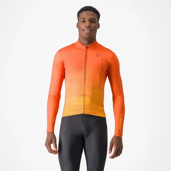CASTELLI UNLIMITED THERMAL Orange/Goldenrod XXL hosszú ujjú mez