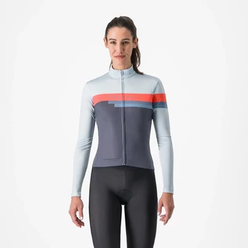 CASTELLI TORNARE Blue/Winter Sky/Pink M női hosszú ujjú mez