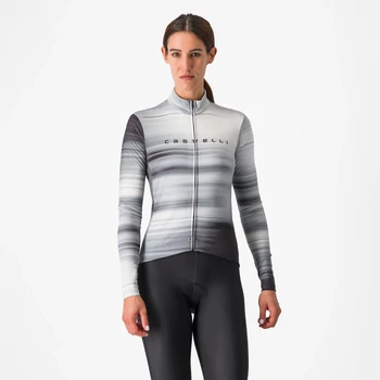 CASTELLI PHASE Black/White XL női hosszú ujjú mez