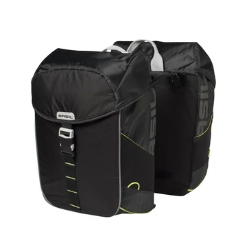 BASIL MILES DOUBLE BAG fekete-lime dupla táska