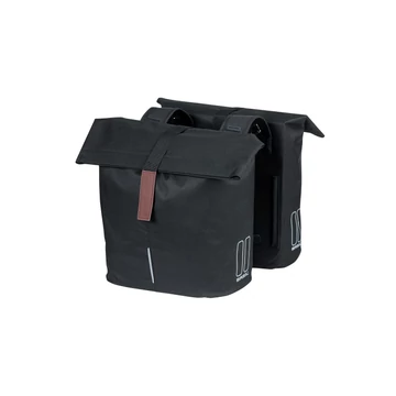 BASIL CITY DOUBLE 28-32L Black dupla csomagtartó táska