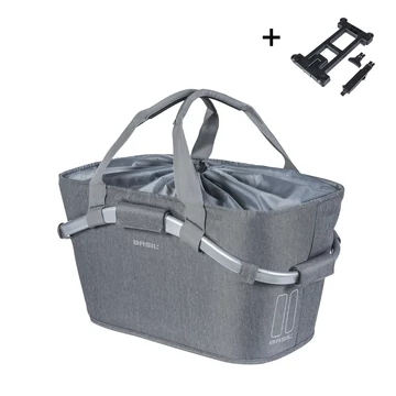 BASIL 2DAY CARRY ALL MIK 2.0 szürke levehető hátsó kosár