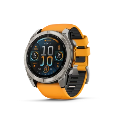 GARMIN FENIX 8 AMOLED titán/narancs sportóra
