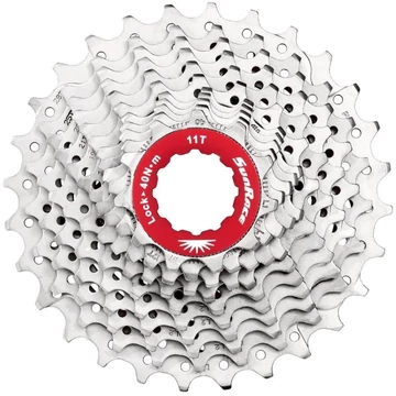 SUNRACE CSRX1 11 sebességes 11-28 ezüst-piros fogaskeréksor