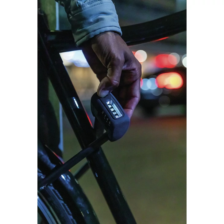 ABUS 6000C/90 BORDO LED fekete számzáras hajtogatós lakat SH tartóval