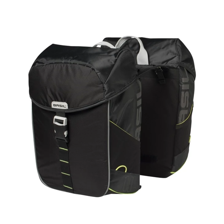 BASIL MILES DOUBLE BAG fekete-lime dupla táska