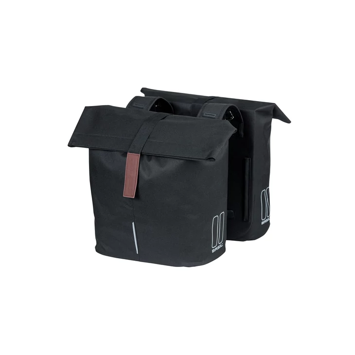 BASIL CITY DOUBLE 28-32L Black dupla csomagtartó táska