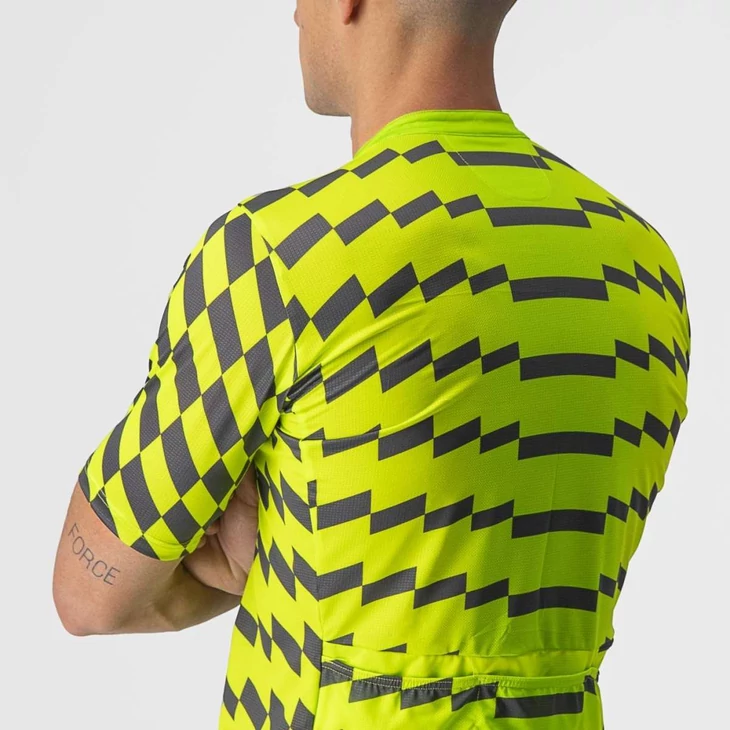 CASTELLI UNLIMITED STERRATO Lime/Gray XXL rövid ujjú mez