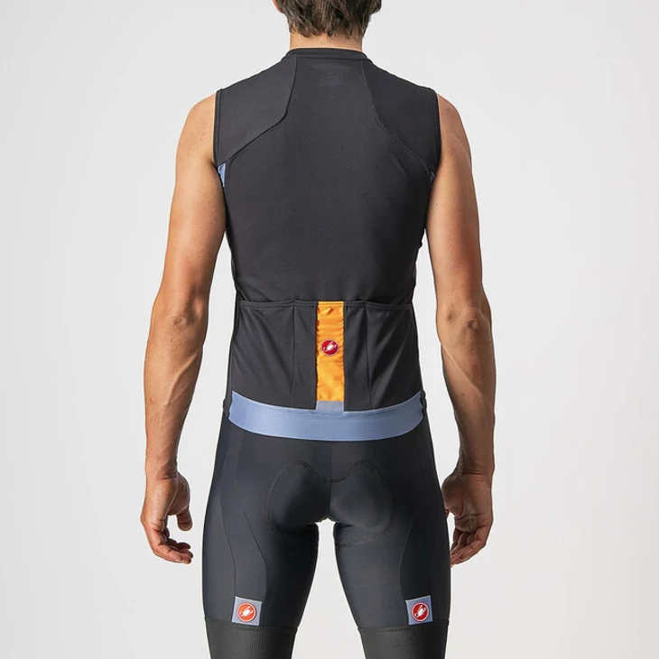 CASTELLI ENTRATA VI Light Black/Blue-Orange XXL ujjatlan mez