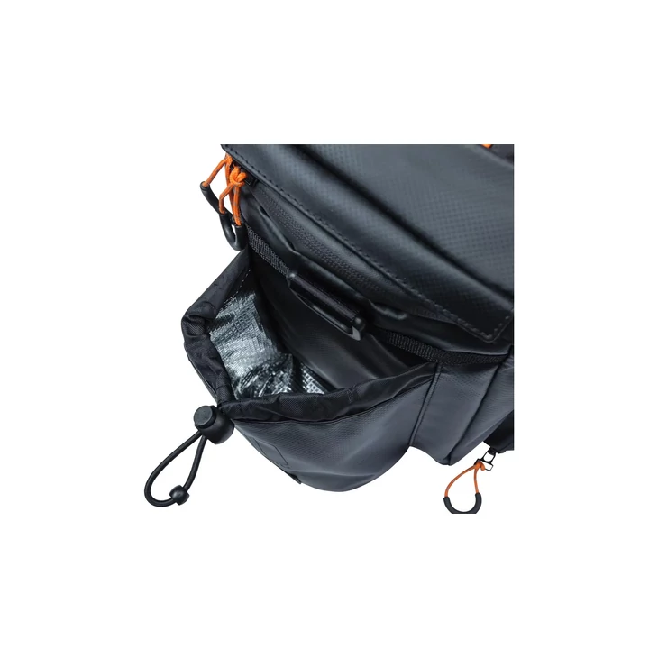 BASIL MILES TARPAULIN TRUNKBAG PRO XL 9L fekete-narancs csomagtartó táska 