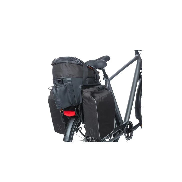BASIL MILES TARPAULIN TRUNKBAG PRO XL 9L fekete-narancs csomagtartó táska 