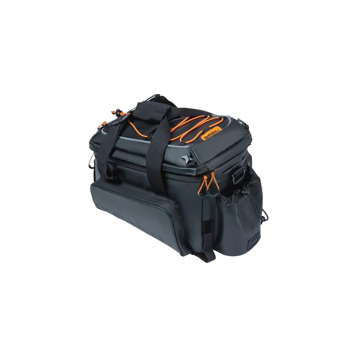 BASIL MILES TARPAULIN TRUNKBAG PRO XL 9L fekete-narancs csomagtartó táska 