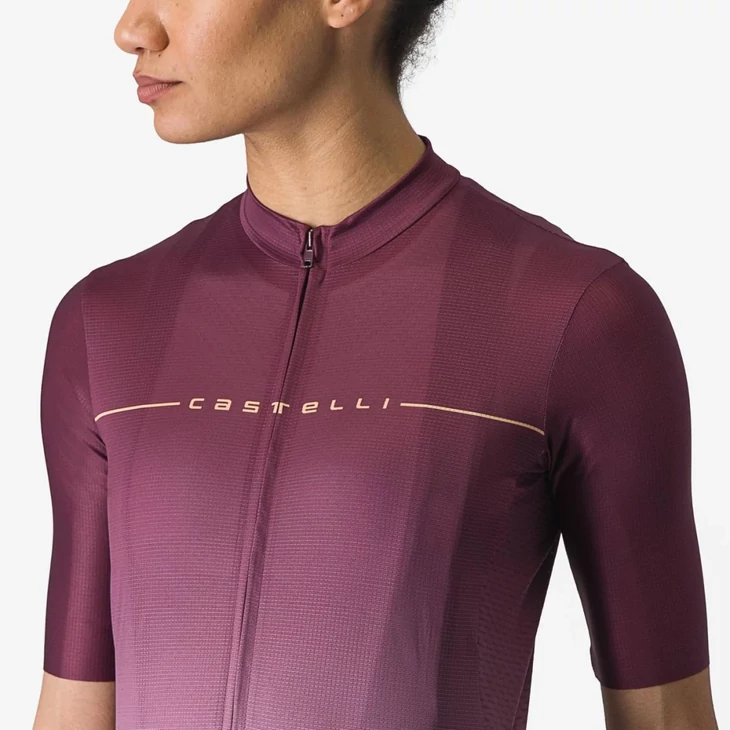 CASTELLI SALITA Bordeaux/Purple/Orange L női rövid ujjú mez