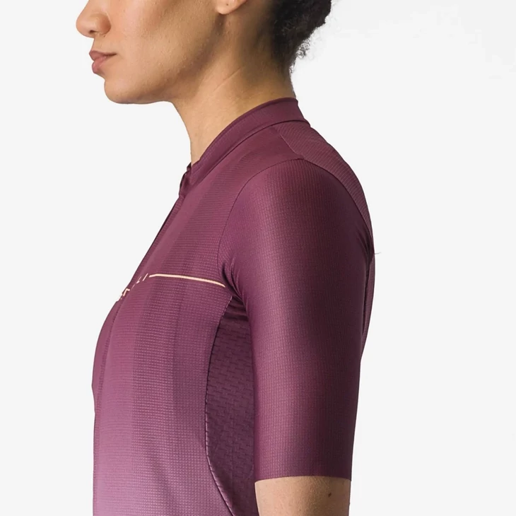 CASTELLI SALITA Bordeaux/Purple/Orange L női rövid ujjú mez