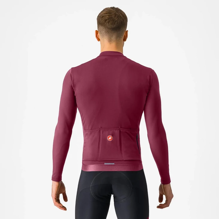 CASTELLI ESPRESSO THERMAL Bordeaux M hosszú ujjú mez