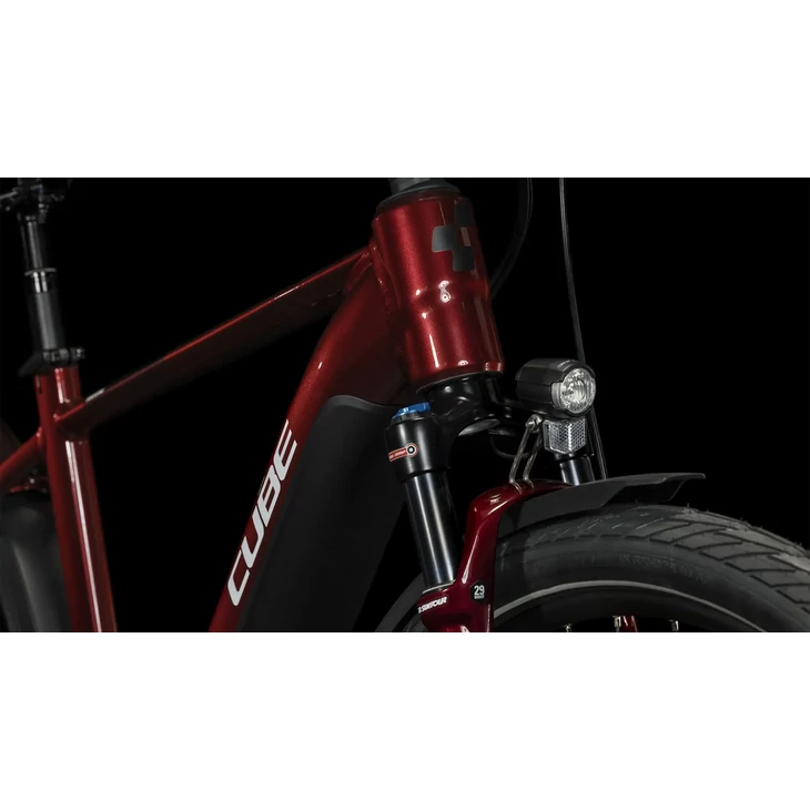 CUBE 24 TOURING HYBRID EXC 625 red'n'white M/54 cm kerékpár