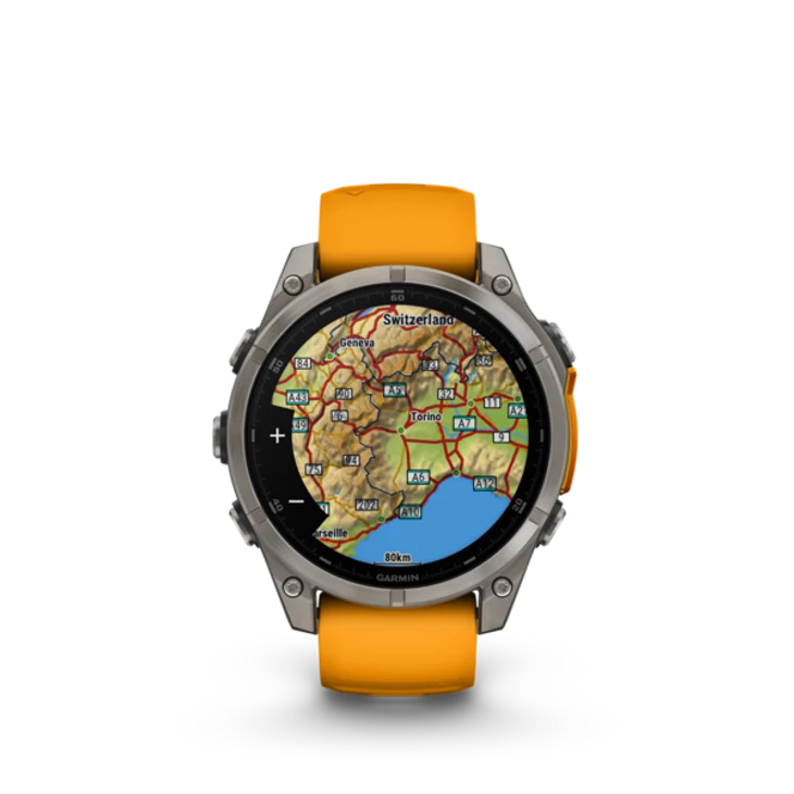 GARMIN FENIX 8 titán/narancs sportóra