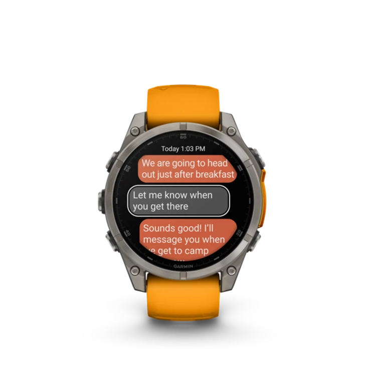 GARMIN FENIX 8 titán/narancs sportóra