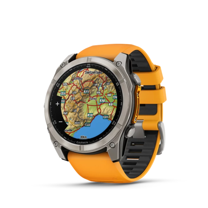GARMIN FENIX 8 AMOLED titán/narancs sportóra