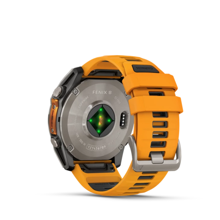 GARMIN FENIX 8 AMOLED titán/narancs sportóra