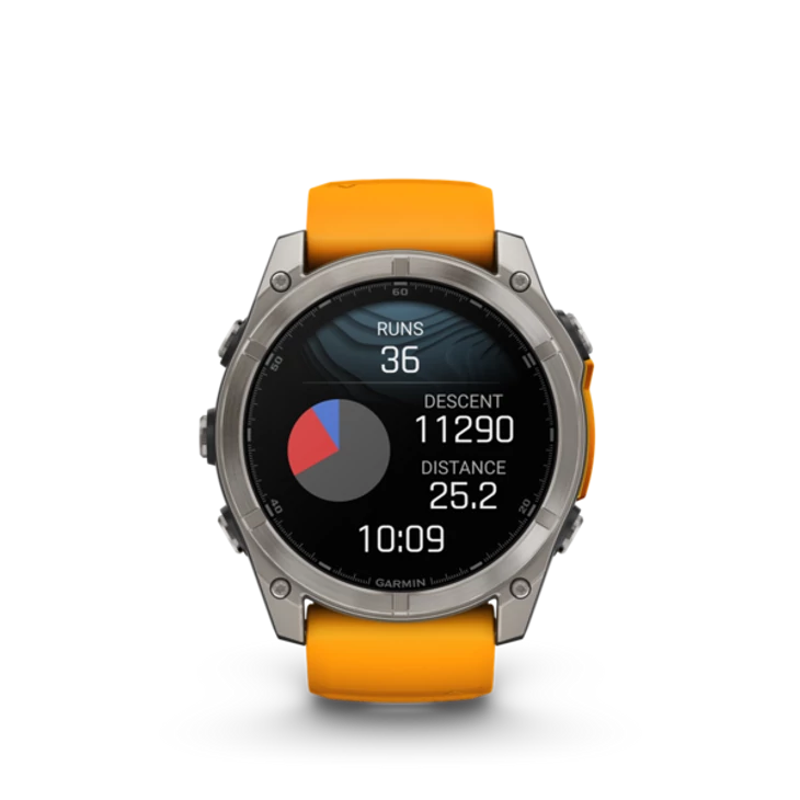 GARMIN FENIX 8 AMOLED titán/narancs sportóra