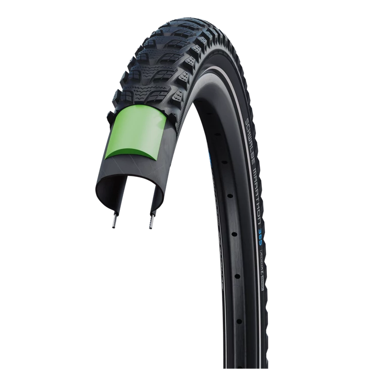 SCHWALBE MARATHON 365 28" fekete/reflexcsíkos 37-622 gumiköpeny