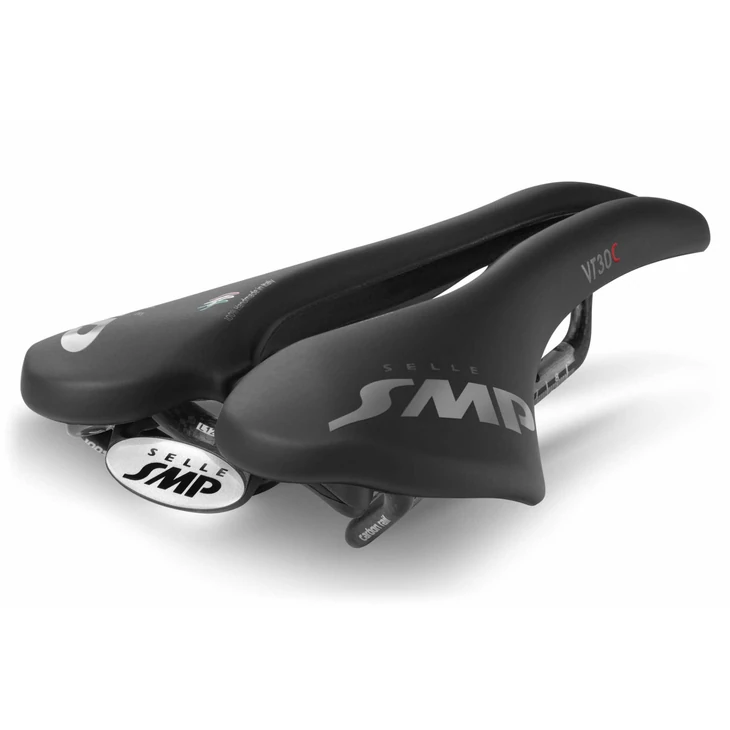 SELLE SMP VT30C Fekete nyereg karbon pálcával